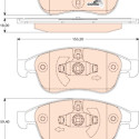 Set di 4 pastiglie dei freni COTEC