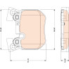 Set di 4 pastiglie dei freni