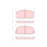 Set di 4 pastiglie freno TRW GDB181