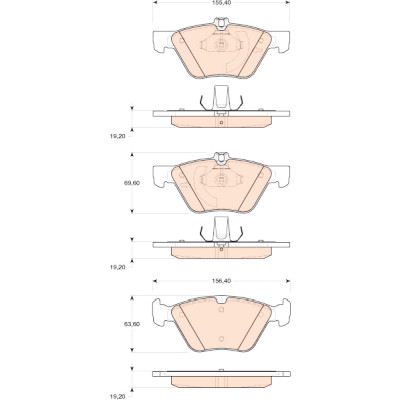 Set di 4 pastiglie freno TRW GDB1815