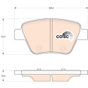 Set di 4 pastiglie dei freni COTEC