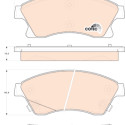 Set di 4 pastiglie dei freni COTEC