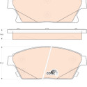 Set di 4 pastiglie dei freni COTEC