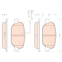 Set di 4 pastiglie dei freni