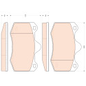 Set di 4 pastiglie dei freni