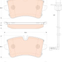 Set di 4 pastiglie freno TRW GDB1866