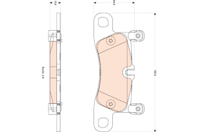 Set di 4 pastiglie freno TRW GDB1876
