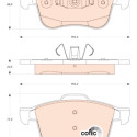 Set di 4 pastiglie freno COTEC TRW GDB1880