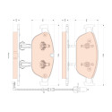 Set di 4 pastiglie freno COTEC TRW GDB1883