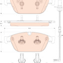 Set di 4 pastiglie dei freni COTEC