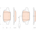 Set di 4 pastiglie dei freni