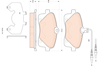 Set di 4 pastiglie freno TRW GDB1895