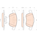 Set di 4 pastiglie dei freni