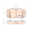 Set di 4 pastiglie dei freni COTEC