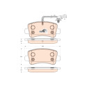 Set di 4 pastiglie freno COTEC TRW GDB1903