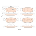 Set di 4 pastiglie freno COTEC TRW GDB1921