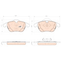 Set di 4 pastiglie freno COTEC TRW GDB1925