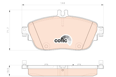 Set di 4 pastiglie freno COTEC TRW GDB1932