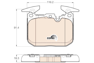 Set di 4 pastiglie freno COTEC TRW GDB1943