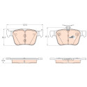 Set di 4 pastiglie dei freni COTEC