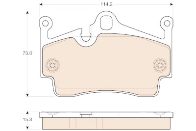 Set di 4 pastiglie freno TRW GDB1961