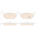 Set di 4 pastiglie dei freni COTEC