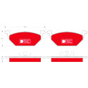 Set di 4 pastiglie freno DTEC COTEC