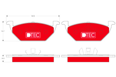 Set di 4 pastiglie freno DTEC COTEC TRW GDB1984DTE