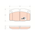 Set di 4 pastiglie freno COTEC TRW GDB199