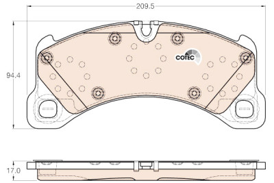 Set di 4 pastiglie freno COTEC TRW GDB2004
