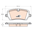 Set di 4 pastiglie dei freni COTEC