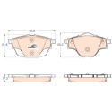 Set di 4 pastiglie freno COTEC TRW GDB2034