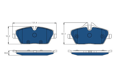 Set di 4 pastiglie freno TRW GDB2038BTE