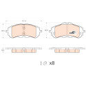 Set di 4 pastiglie dei freni COTEC