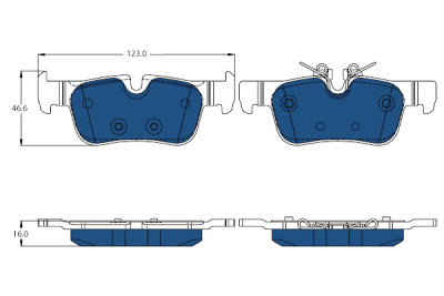Set di 4 pastiglie freno TRW GDB2063BTE