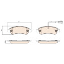 Set di 4 pastiglie freno TRW GDB2068