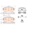 Set di 4 pastiglie freno TRW GDB2072