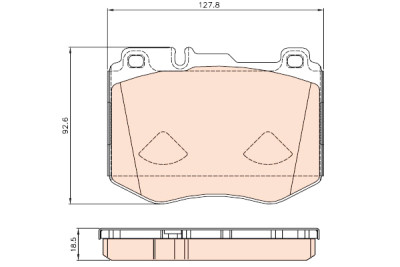Set di 4 pastiglie freno TRW GDB2081