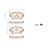 Set di 4 pastiglie freno TRW GDB2087