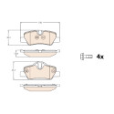 Set di 4 pastiglie freno TRW GDB2088