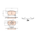 Set di 4 pastiglie freno TRW GDB2091