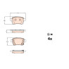 Set di 4 pastiglie freno TRW GDB2093
