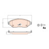 Set di 4 pastiglie freno COTEC TRW GDB2096