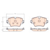 Set di 4 pastiglie freno TRW GDB2098