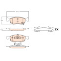 Set di 4 pastiglie freno TRW GDB2099