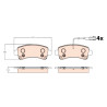 Set di 4 pastiglie freno TRW GDB2106