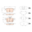 Set di 4 pastiglie freno TRW GDB2115