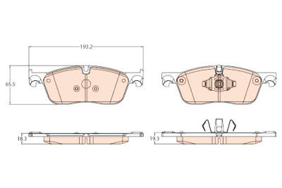 Set di 4 pastiglie freno TRW GDB2119