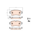 Set di 4 pastiglie freno TRW GDB2132