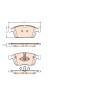 Set di 4 pastiglie freno TRW GDB2146